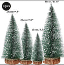 Mini Árvore de Natal Base de Madeira em Miniatura