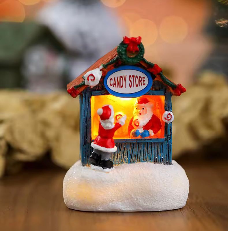 Loja do Papai Noel Casa de Resina de Natal
