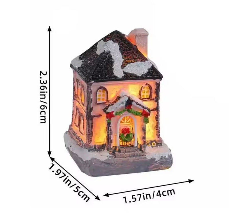 Casas da Vila Natalina - Chalé de Resina Luminosa para Natal