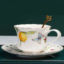 Xícara de Café em Cerâmica com Estampa de Limão com 3 peças Casa Farfelle  180  Casa Farfelle