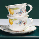 Xícara de Café em Cerâmica com Estampa de Limão com 3 peças Casa Farfelle  180  Casa Farfelle