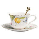 Xícara de Café em Cerâmica com Estampa de Limão com 3 peças Casa Farfelle  180  Casa Farfelle