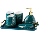 Acessórios Para Banheiro Marmorizado Nórdico 03 Cores - Casa Farfelle