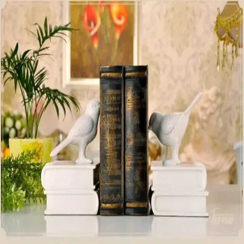 Aparadores de Livros Retro Birds em Resina - Casa Farfelle