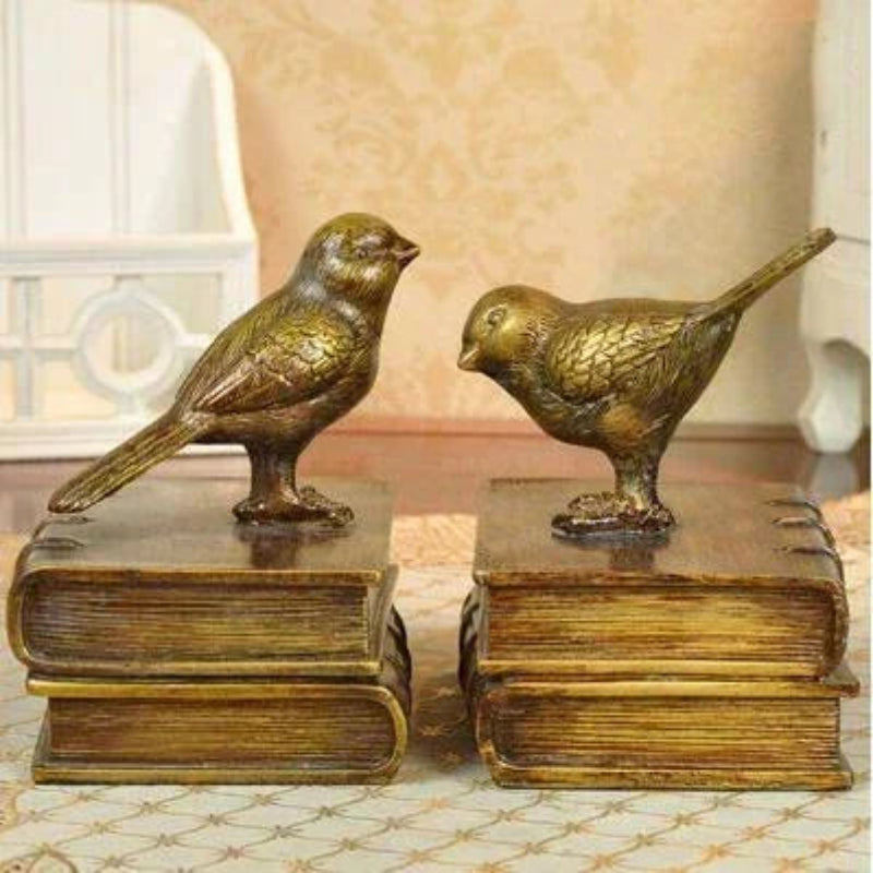 Aparadores de Livros Retro Birds em Resina - Casa Farfelle