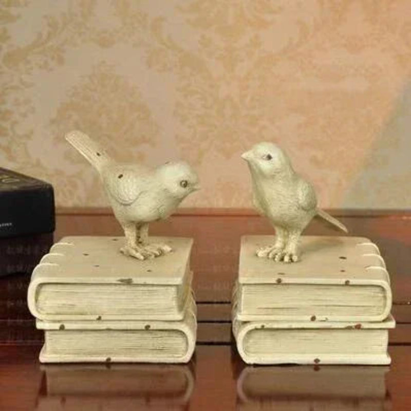 Aparadores de Livros Retro Birds em Resina - Casa Farfelle