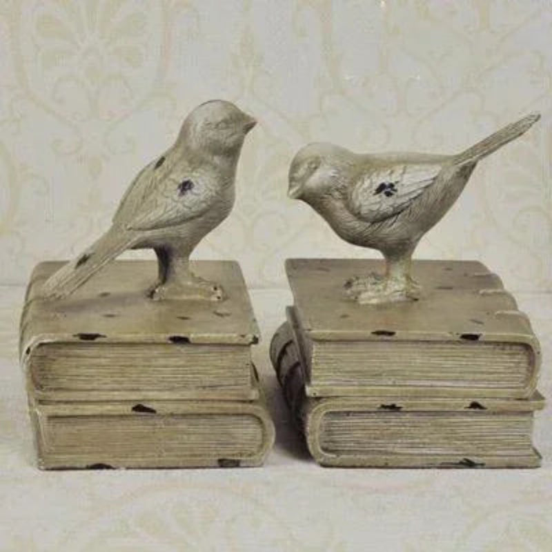 Aparadores de Livros Retro Birds em Resina - Casa Farfelle