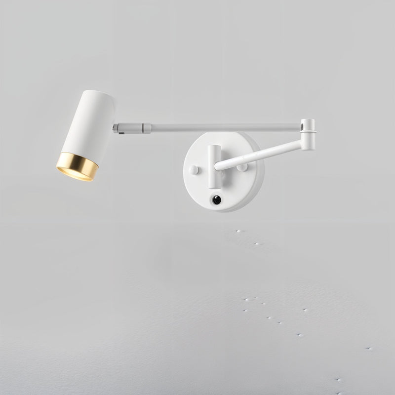 Arandela LED Dourada de Parede Articulada para Escritório - Casa Farfelle
