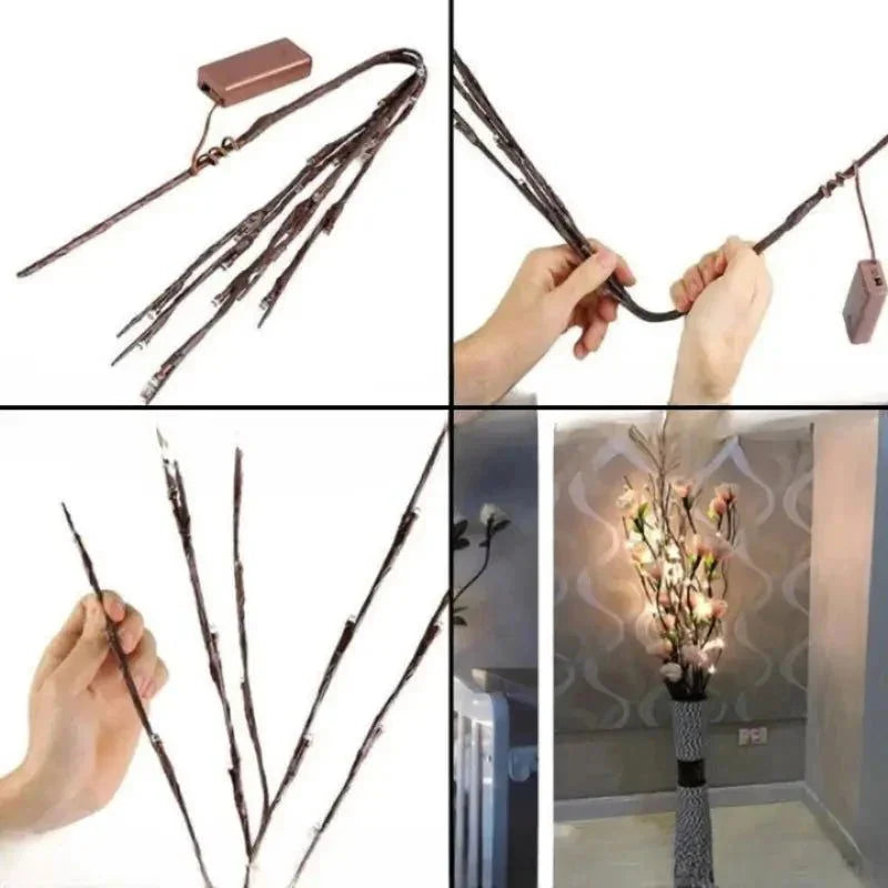 Árvore de Natal Led com Galhos Iluminados para Decoração Lenogue - Casa Farfelle