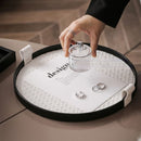 Bandeja Redonda para Servir com Alça Circle - Casa Farfelle