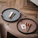 Bandeja Redonda para Servir com Alça Circle - Casa Farfelle