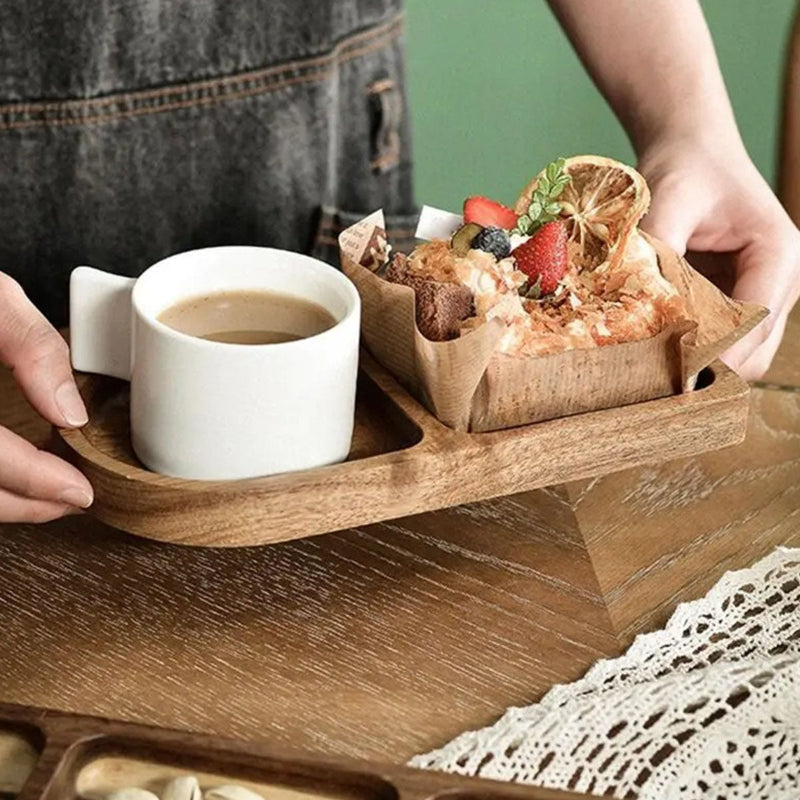 Bandeja de Madeira para Servir Acácia - Casa Farfelle