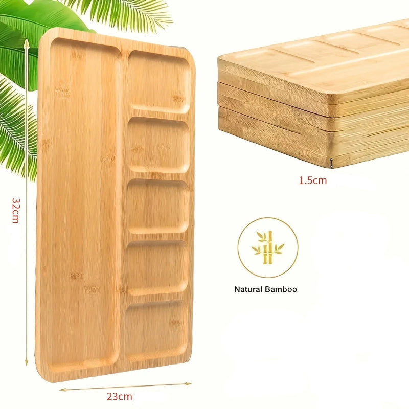 Bandeja Para Aperitivo de Bamboo Natural - Casa Farfelle