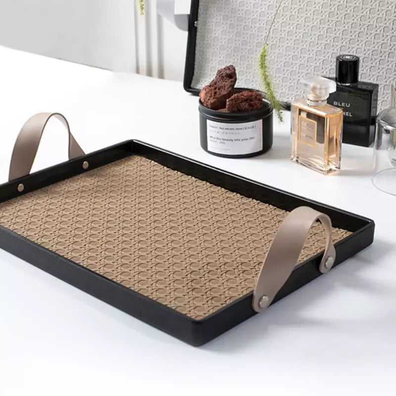 Bandeja Decorativa Retan - Casa Farfelle
