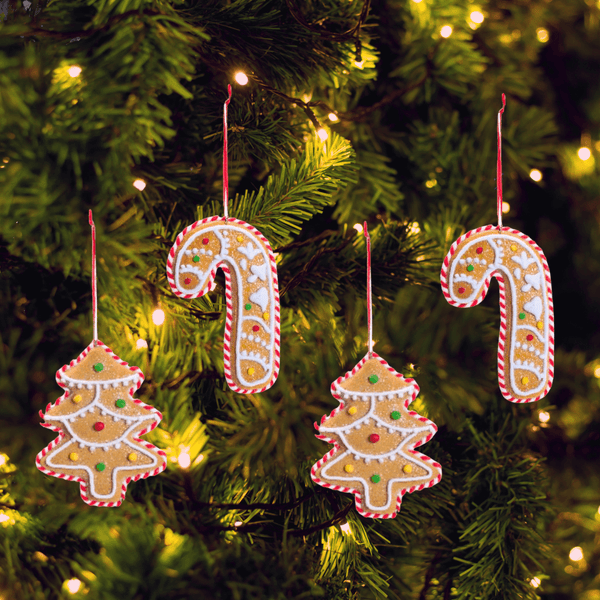 Biscoitos de Natal Enfeite Pendente para Árvore 4pcs - Casa Farfelle