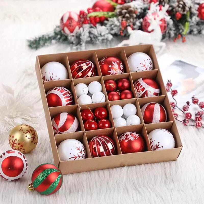 Bolas de Natal Variadas - Kit com 44 Unidades - Casa Farfelle