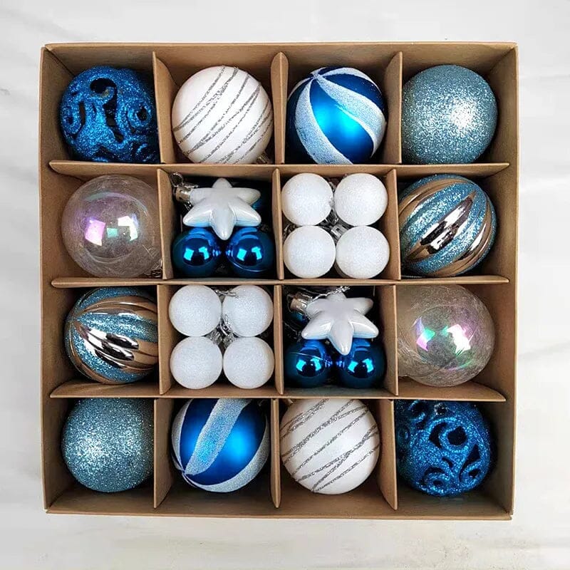 Bolas de Natal Variadas - Kit com 44 Unidades - Casa Farfelle