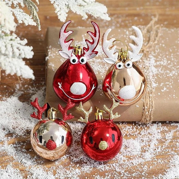 Bolas Decorativas para Árvore de Natal Renas - Casa Farfelle