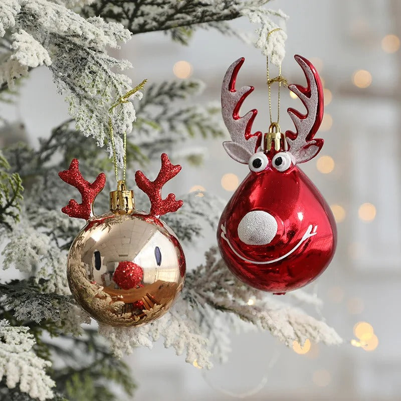 Bolas Decorativas para Árvore de Natal Renas - Casa Farfelle