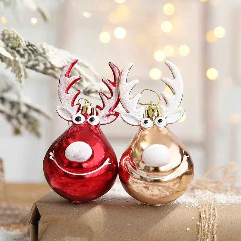 Bolas Decorativas para Árvore de Natal Renas - Casa Farfelle