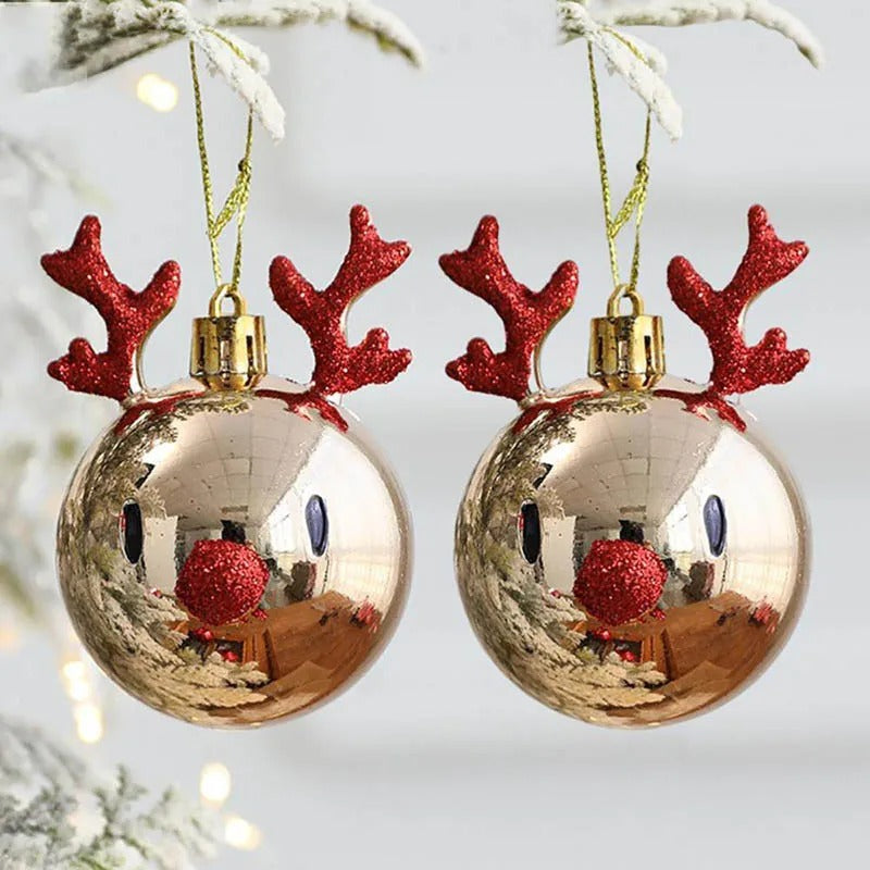 Bolas Decorativas para Árvore de Natal Renas - Casa Farfelle