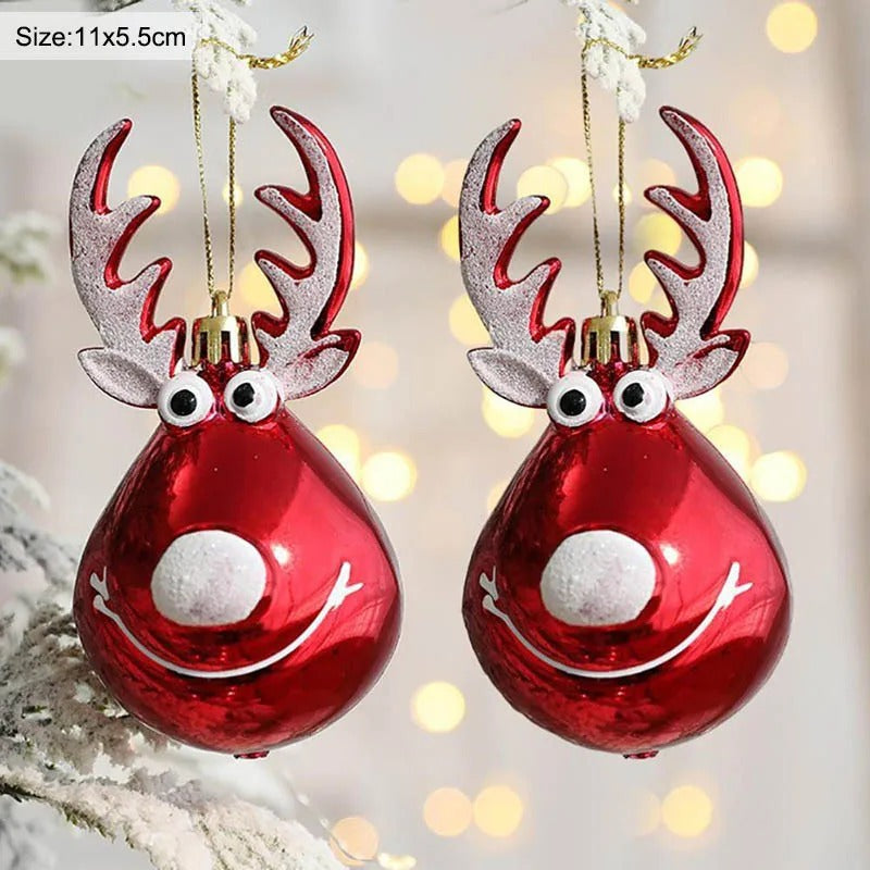 Bolas Decorativas para Árvore de Natal Renas - Casa Farfelle