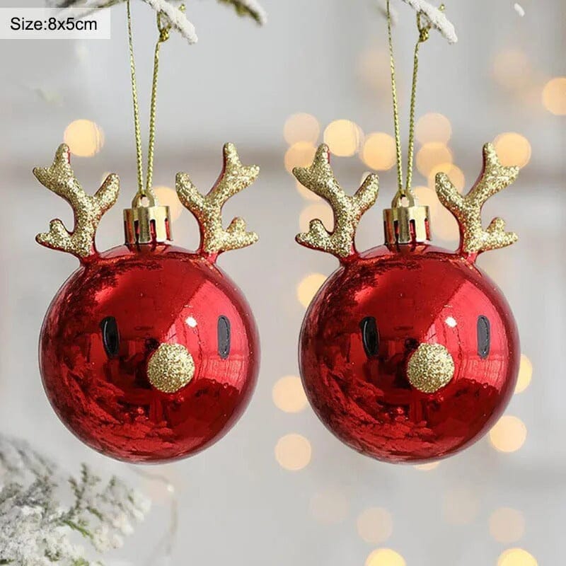 Bolas Decorativas para Árvore de Natal Renas - Casa Farfelle