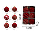 Bolas para Árvore de Natal Branca/Vermelha/Verde - Kit com 6 Unidades