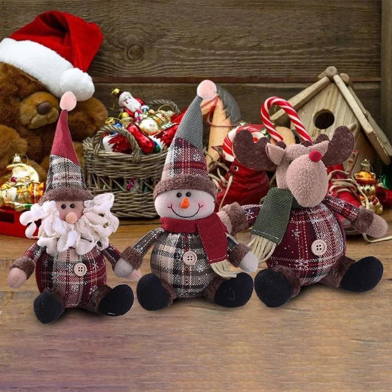 Boneco de Pelúcia Natalino para Decoração de Festa e Ambiente Lenogue - Casa Farfelle