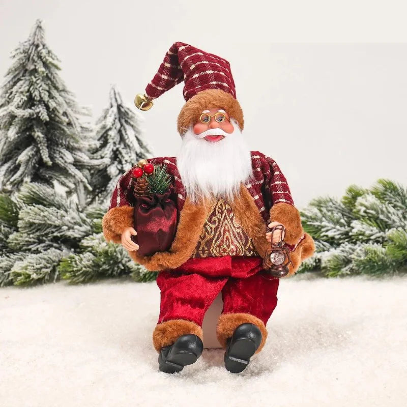 Boneco Papai Noel 30cm para Decoração de Natal Lenogue - Casa Farfelle