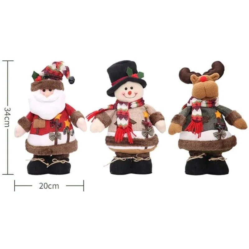 Bonecos de Natal de Pelúcia para Decoração Festiva Lenogue - Casa Farfelle