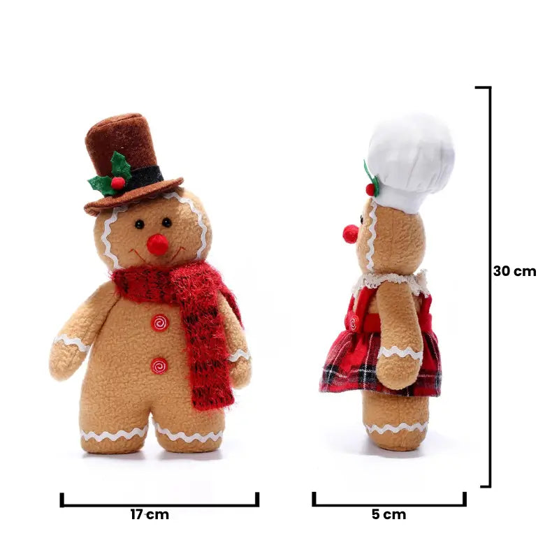Bonecos de Pelúcia Biscoitos Natalinos 30cm - Casa Farfelle