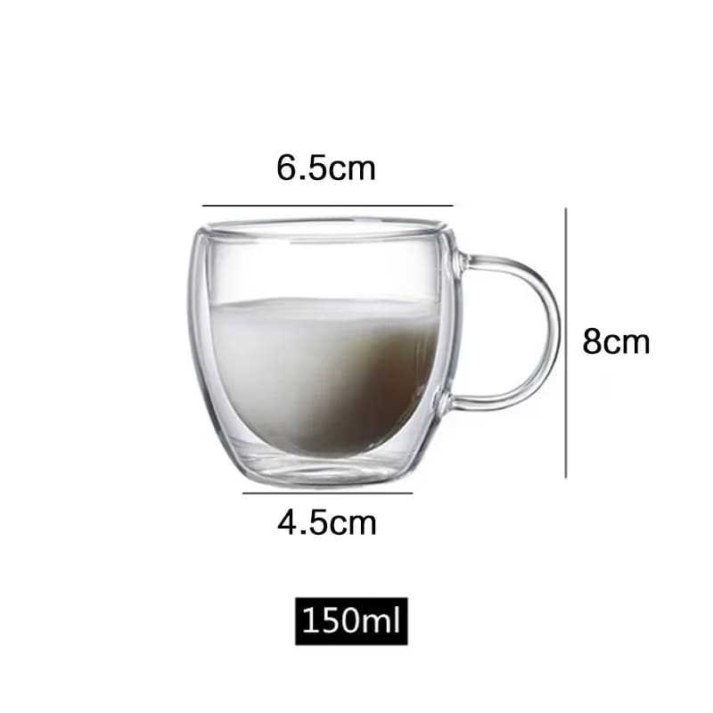 Caneca de Vidro Parede Dupla Cantinho do Café Chá Polihousi - Casa Farfelle