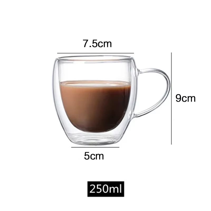 Caneca de Vidro Parede Dupla Cantinho do Café Chá Polihousi - Casa Farfelle