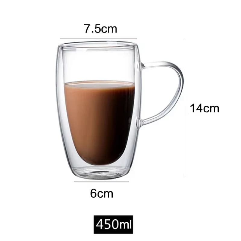 Caneca de Vidro Parede Dupla Cantinho do Café Chá Polihousi - Casa Farfelle