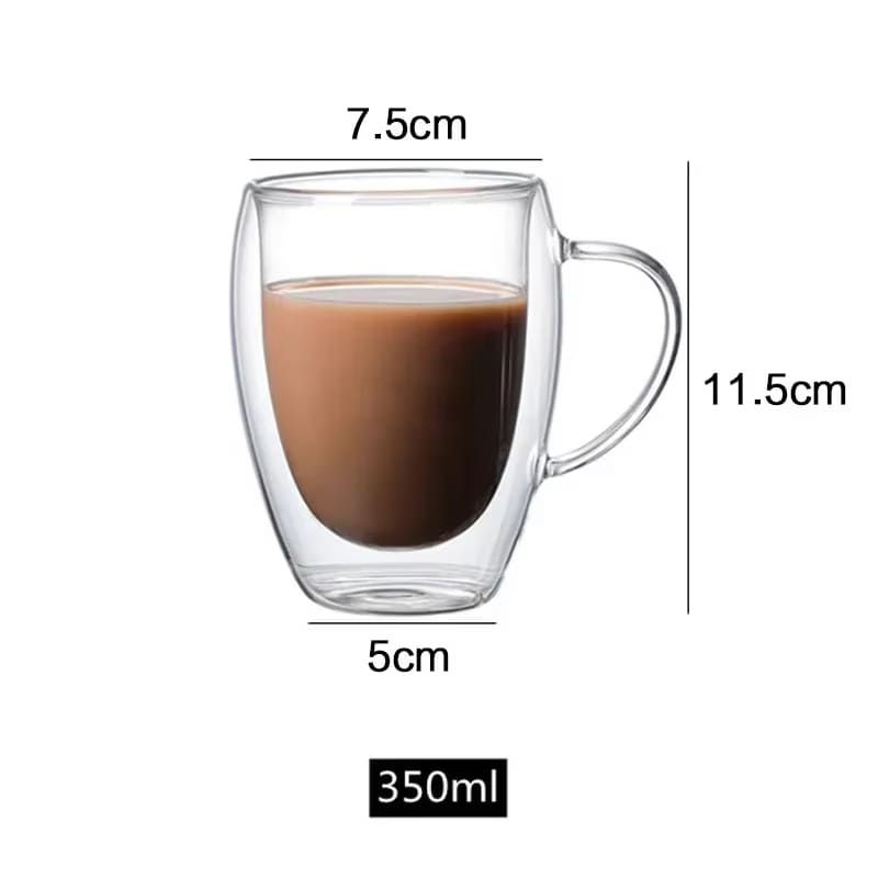Caneca de Vidro Parede Dupla Cantinho do Café Chá Polihousi - Casa Farfelle