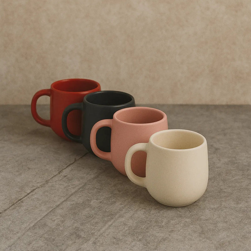 Canecas Bojudas 260ml em Porcelana – Casa Splendida - Casa Farfelle