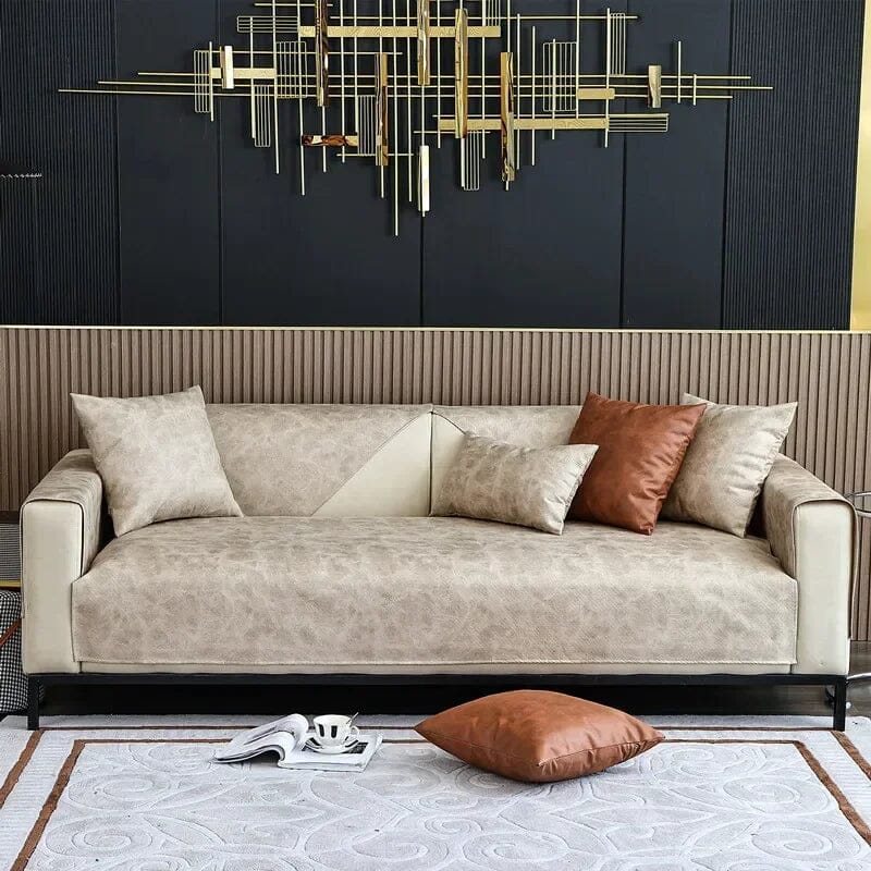 Capa de Sofá à Prova d’Água e Anti-Arranhões Premium Marrom - Casa Farfelle