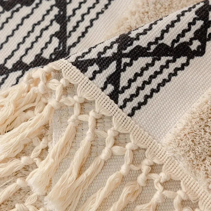 Capa de Sofá em Algodão e Linho com Design 3d Estilo Boho - Casa Farfelle