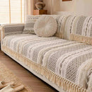 Capa de Sofá em Algodão e Linho com Design 3d Estilo Boho - Casa Farfelle