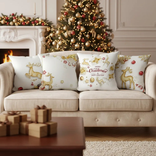 Capa para Almofada de Natal 45x45 para Sofá Decorativa