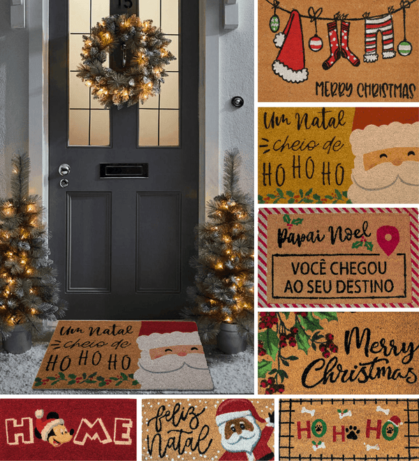 Capacho Para Porta de Entrada de Natal - Casa Farfelle