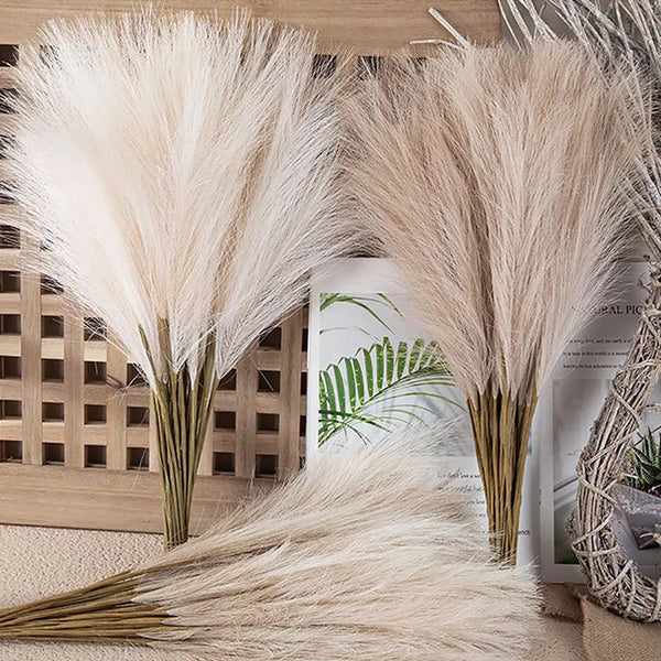 Capim dos Pampas Artificial 3 Peças 70 cm - Casa Farfelle