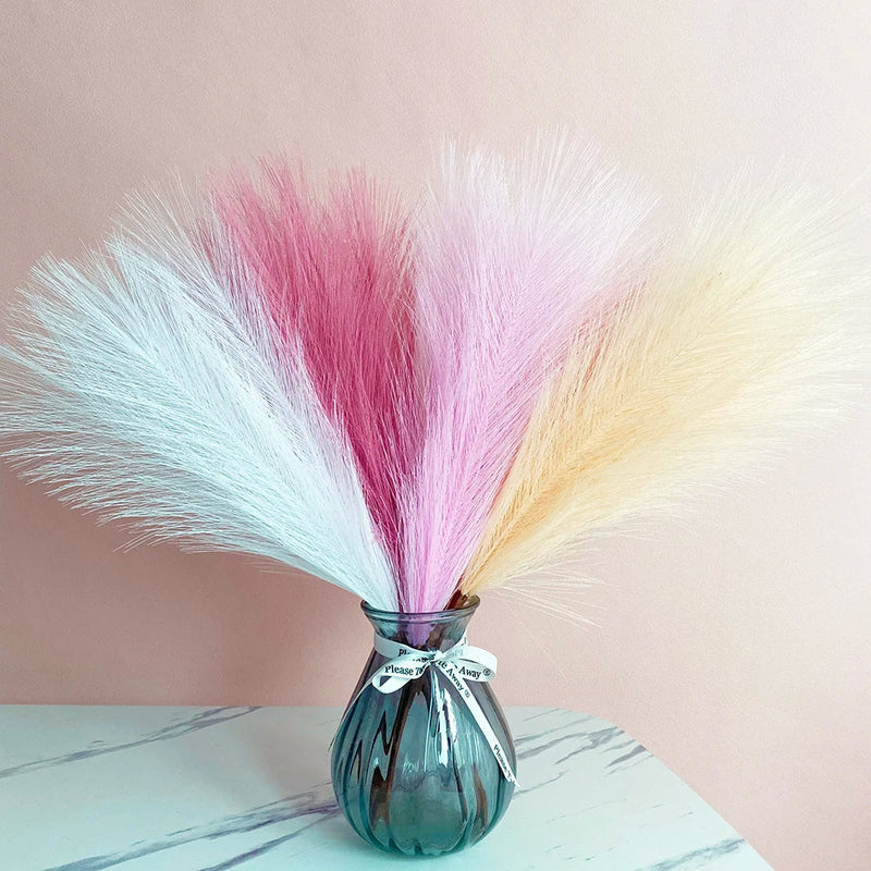 Capim dos Pampas Pluma Artificial para Decoração 3 Peças - Casa Farfelle