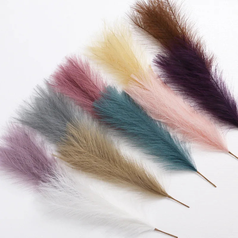 Capim dos Pampas Pluma Artificial para Decoração 3 Peças - Casa Farfelle