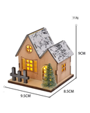 Casa de Madeira de Natal com Luz LED