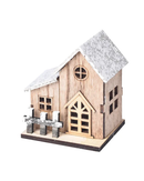 Casa de Madeira de Natal com Luz LED