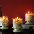 Castiçal de Natal em Vidro Retrô