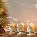 Castiçal de Natal em Vidro Retrô