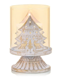 Castiçal de Natal em Vidro Retrô